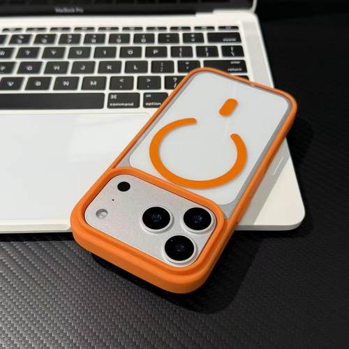 透明橙色无线磁吸适用iPhone17promax手机壳苹果16PROMAX新款13肤感12简约14plus保护套15pm防摔11亚克力女男