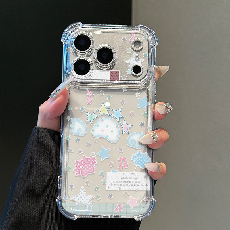 星星音乐符号适用iPhone17promax手机壳15苹果16pro华为mate80小米17荣耀500卡通VIVOx300防摔OPPO红米note14