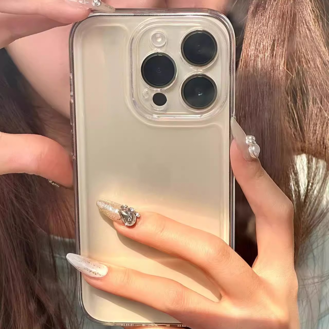 极简透明太空壳适用苹果16promax手机壳iphone14pro新款13简约12硅胶11保护套15promax全包防摔15plus男软壳