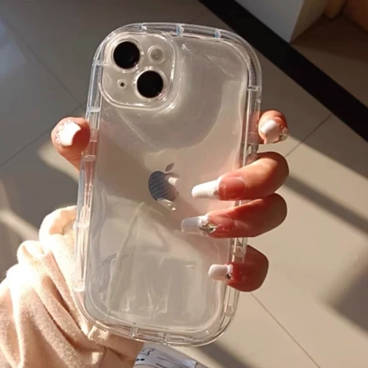 简约个性加厚防摔气垫手机壳肥皂