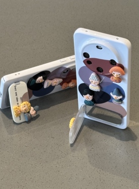 人偶贴件适用iPhone16promax手机壳苹果13菲林14华为mate70卡通vivo小米15支架oppo红米k80硬壳12荣耀11新款