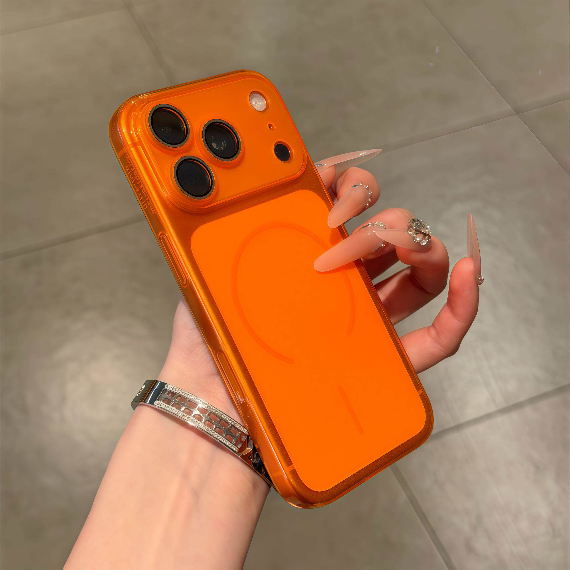 适用苹果17promax手机壳新款磨砂磁吸iphone16pro相机键全包15pm带镜头膜14秒变17系列13pm高级感por橙色外壳