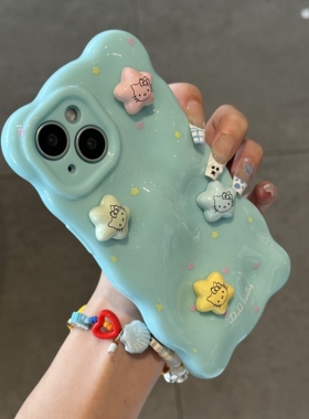 云朵波浪kt猫适用苹果16promax手机壳iphone14pro新款13卡通12日韩可爱11保护套15promax防摔16plus时尚软壳
