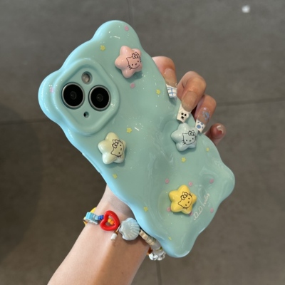 云朵波浪kt猫适用苹果16promax手机壳iphone14pro新款13卡通12日韩可爱11保护套15promax防摔16plus时尚软壳