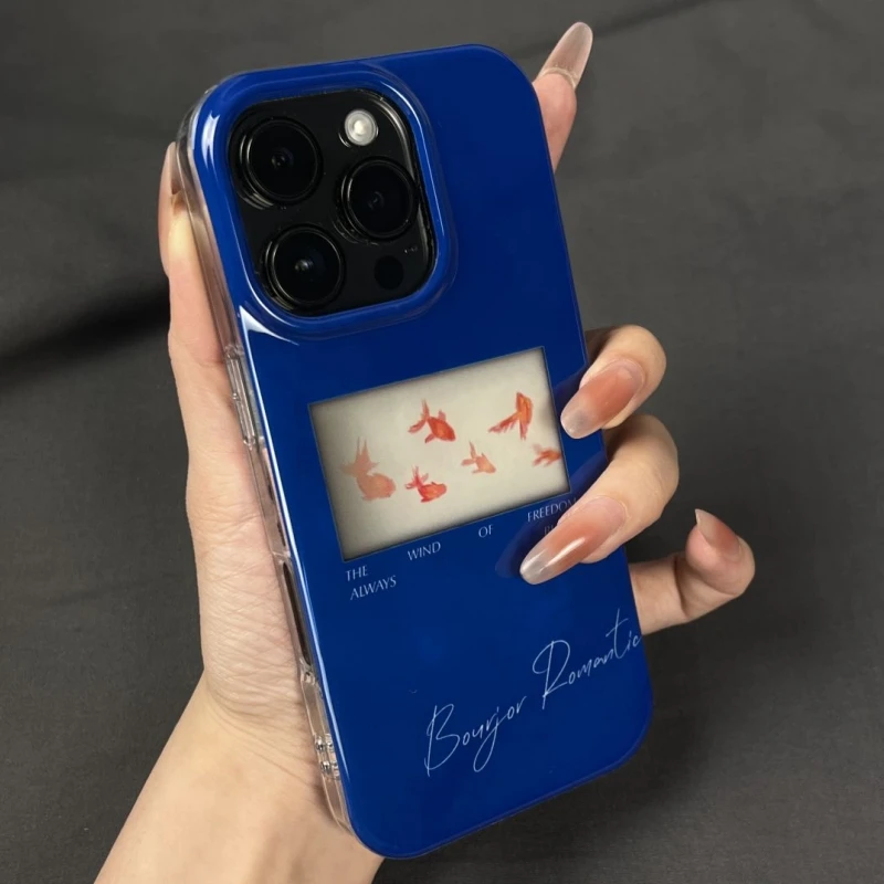 韩风金鱼适用iPhone16pro手机壳13苹果15promax时尚12女11华为mate70新款p70创意vivo小米14红米k80荣耀oppo