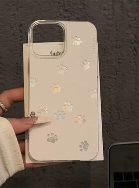 小猫爪印适用苹果15promax手机壳iphone16pro可爱12华为mate60新款pura70/vivo小米14红米note13荣耀oppok70