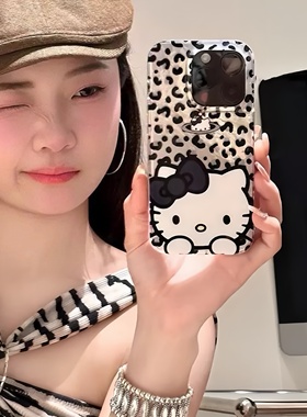 复古豹纹适用16promax手机壳iphone15pro可爱12华为mate60新款p70甜酷vivo小米15红米note14荣耀oppok80漩涡