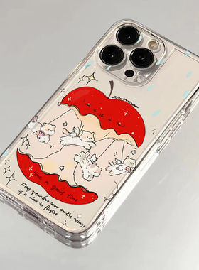 旋转小猫适用苹果16promax手机壳iphone15新款mate60透明14红米note13可爱k70小米华为pura70软壳vivoppo荣耀