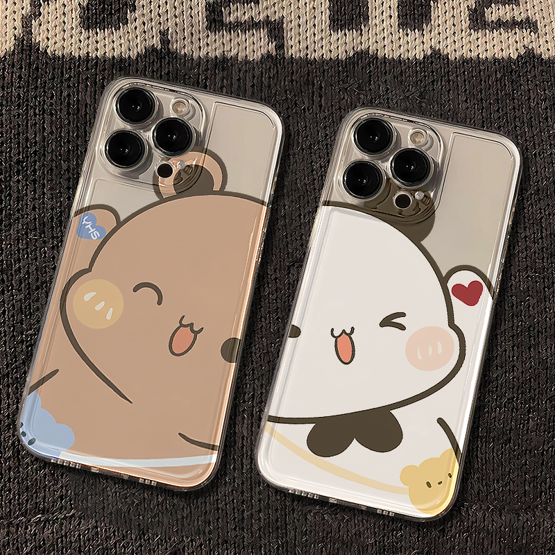 趣味可爱卡通情侣全包手机壳防摔
