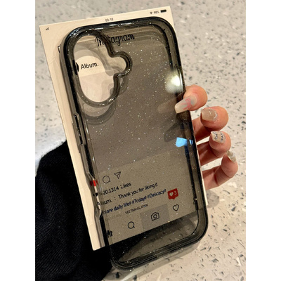 简约个性高级透明细闪手机壳防摔