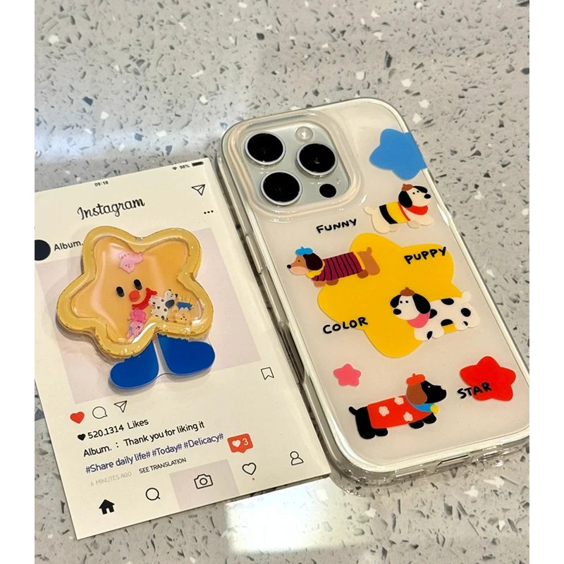 星星摇摇乐支架适用iPhone16pro手机壳13苹果15promax可爱12女11华为mate60新款p70潮vivo小米14红米荣耀oppo