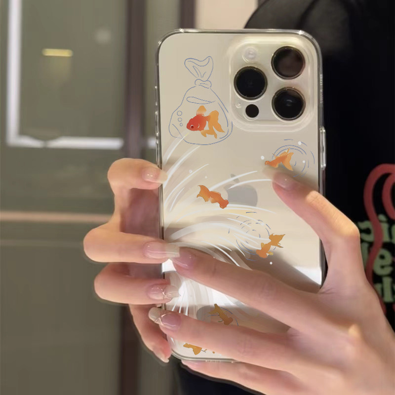 彩色金鱼姬适用iphone17promax手机壳15苹果16透明