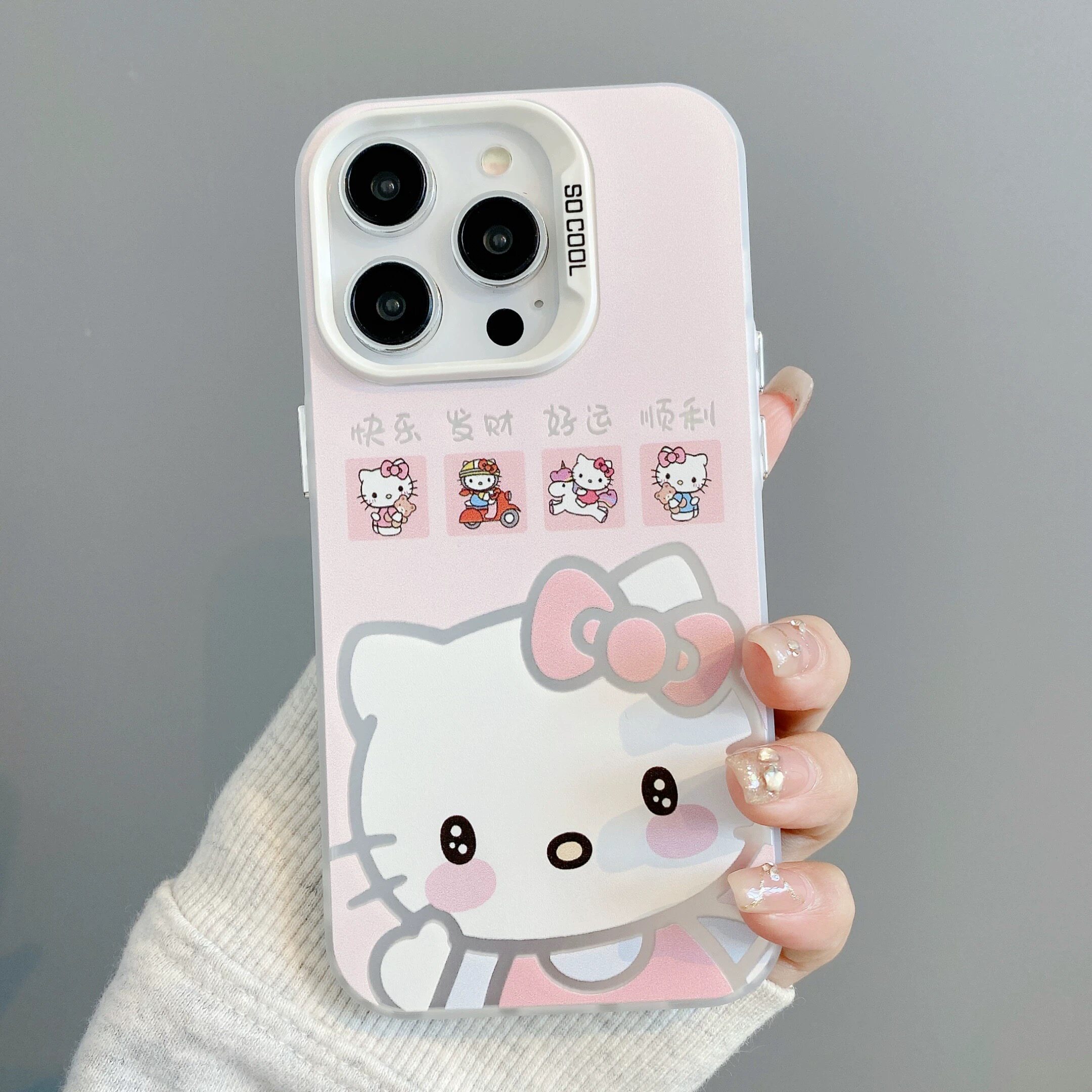 好运猫咪适用苹果16promax手机壳mate70pro华为p80卡通OPPOReno14红米K80女15vivos30小米17pro荣耀400彩银13