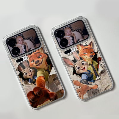 报纸朱迪尼克适用iphone17promax手机壳15苹果16透明13华为mate70卡通vivox200小米14防摔oppo红米k80荣耀300