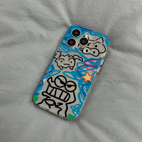 可爱卡通全包超薄透明手机壳防摔