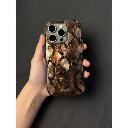 ins蛇皮纹适用苹果15promax手机壳iphone16pro小众12华为mate60新款pura70/vivo小米14红米note13荣耀oppok70
