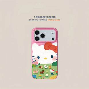 春日动物园适用苹果17promax手机壳iPhone16pro新款15华为p70保护套创意13防摔14小米17皮纹壳vivoppo荣耀400