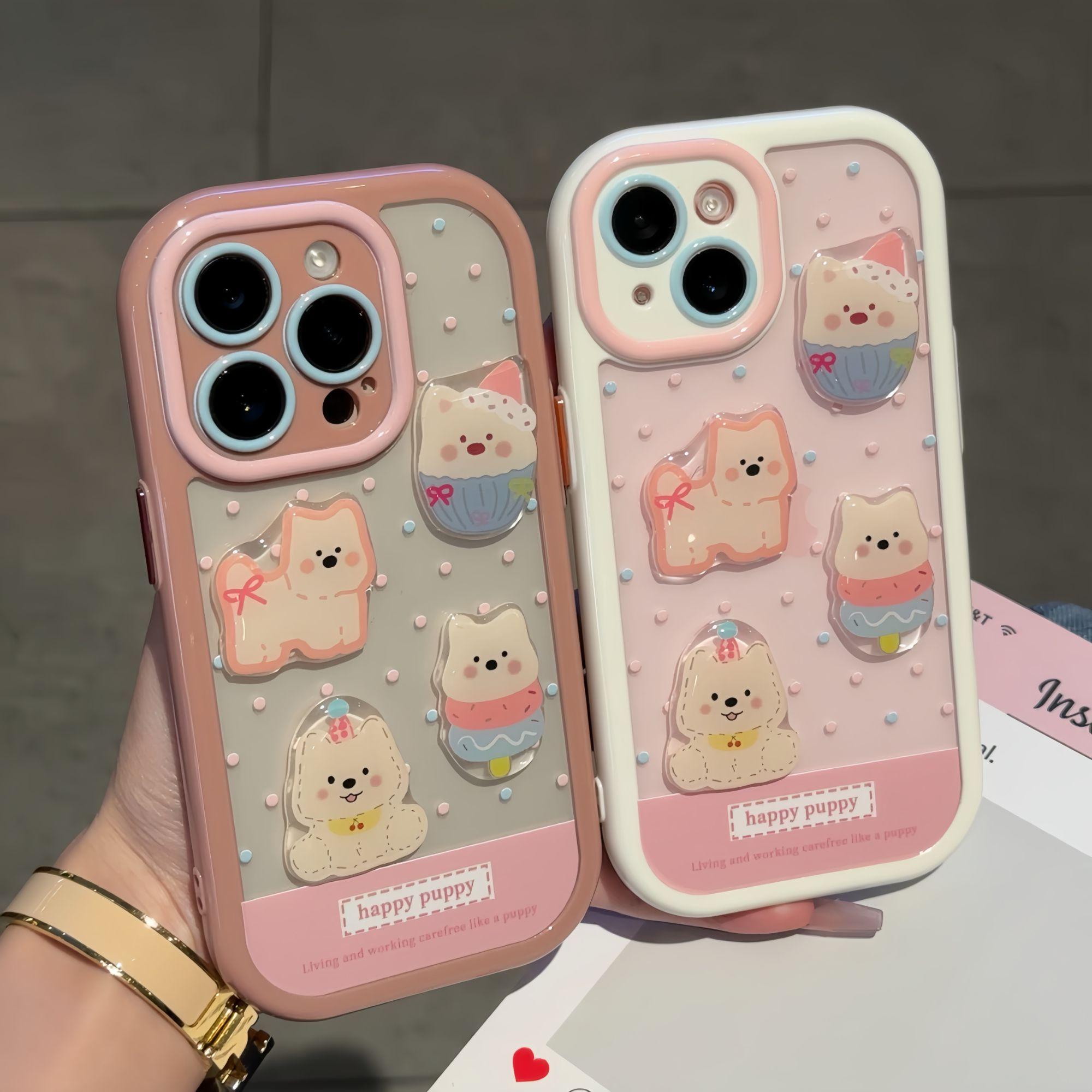 波点西高地适用iPhone16pro手机壳13苹果15promax可爱12网红11华为mate70新款超萌vivo小米14红米k80荣耀oppo