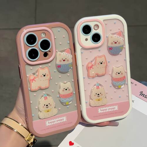 波点西高地适用iPhone16pro手机壳13苹果15promax可爱12网红11华为mate70新款超萌vivo小米14红米k80荣耀oppo