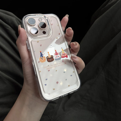 手机壳新款可爱卡通全包透明防摔