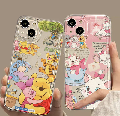 可爱少女心全包插画手机壳硅胶