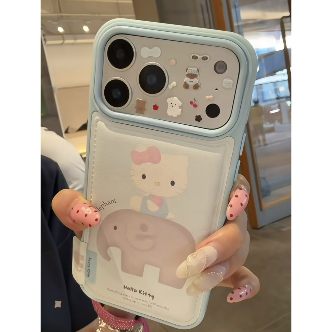 蓝小象Kitty猫适用苹果16promax手机壳iphone14pro新款13卡通12日韩11保护套15promax防摔17pro大孔皮纹气囊