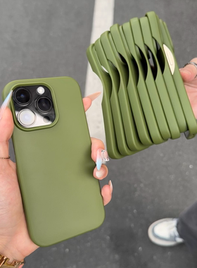 苍岭绿适用苹果15promax手机壳iphone16pro简约个性14半包软壳13新款12无边框超薄11防摔17pro创意多色套小众