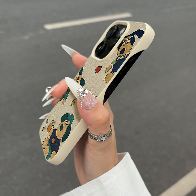 ins风油画掌门狗16promax手机壳