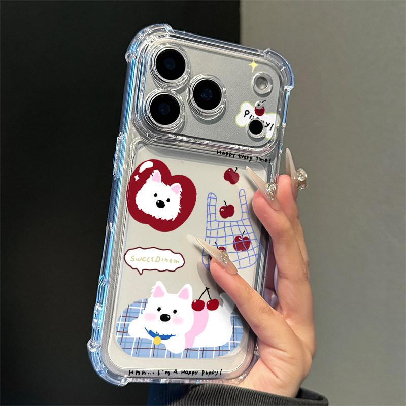 苹果袋西高地适用iPhone17promax手机壳15苹果16pro可爱13/12华为p70新款小米17pro荣耀vivo四角防摔oppo红米