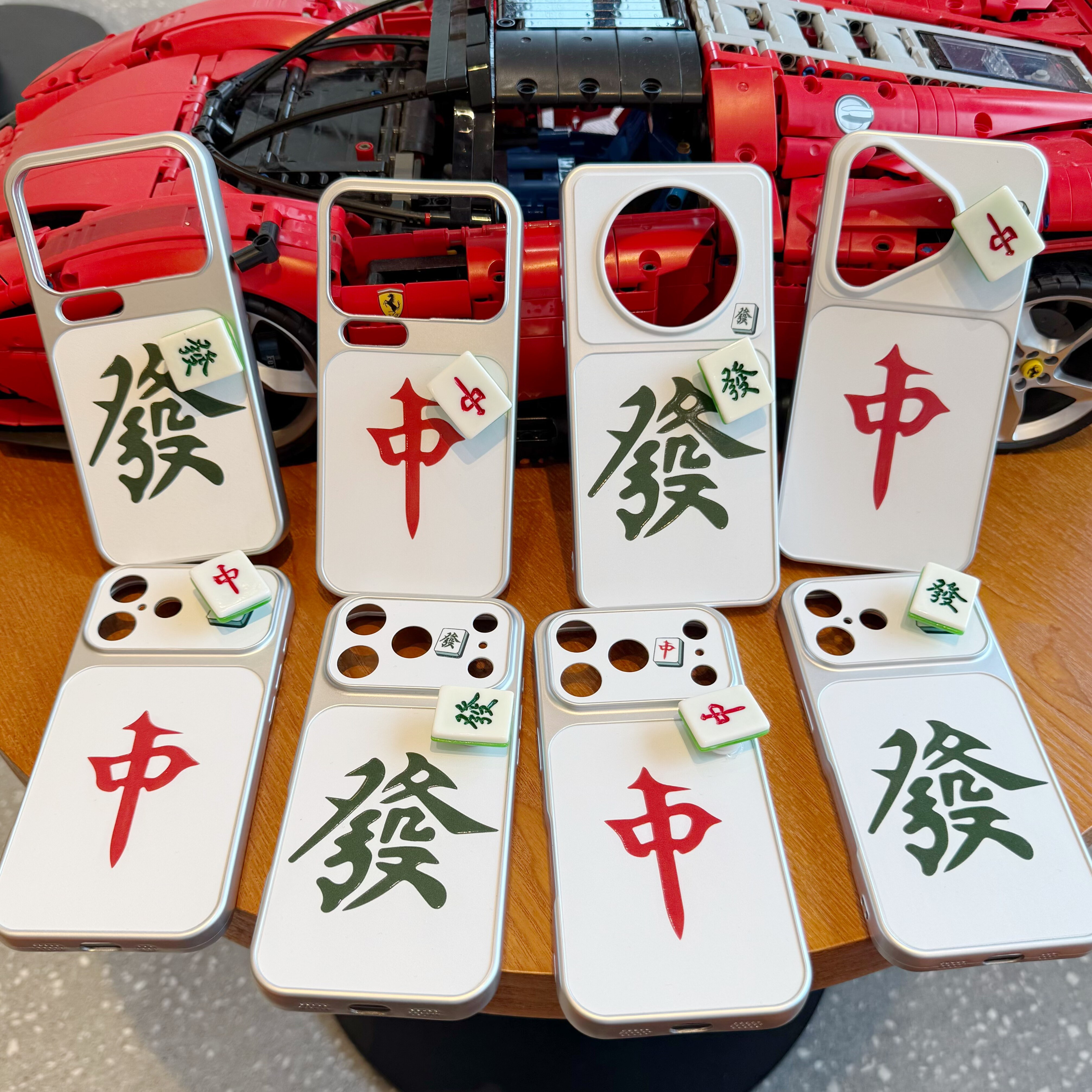 个性发财麻将可旋转适用苹果16promax手机壳iPhone15华为p90小米17pro荣耀x70趣味OPPOfindx9红米VIVOs50男女