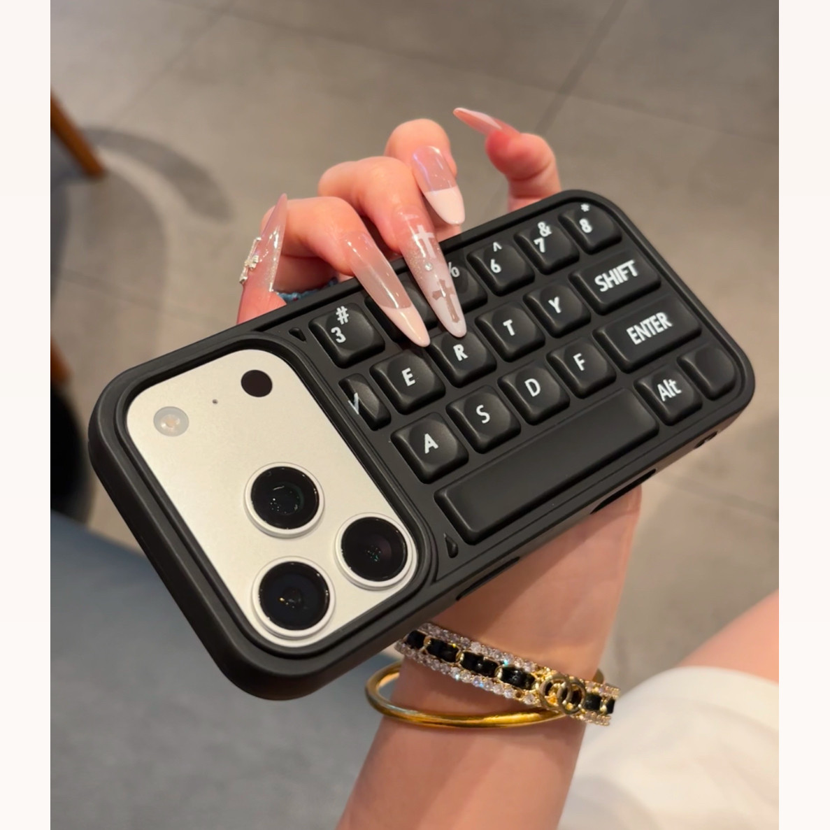 解压键盘壳适用苹果18promax手机壳iPhone17promax新款13创意12简约个性14保护套16pro防摔15plus硅胶软壳男