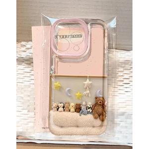 玩偶小熊适用苹果16promax手机壳iPhone15pro新款17华为mate70卡通k80小米13软壳vivooppo荣耀11红米note14女