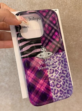 紫色晕染适用苹果15promax手机壳iphone12新款16荣耀90小众oppo华为mate60pro星球钻套vivo小米14红米note13