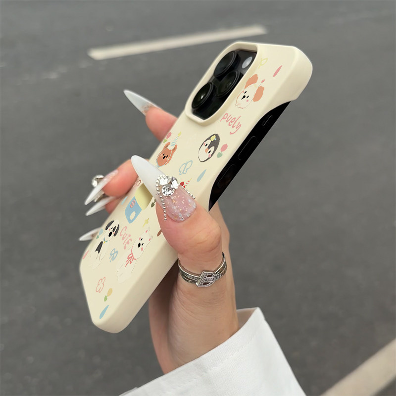 趣味可爱半包无边框超薄手机壳
