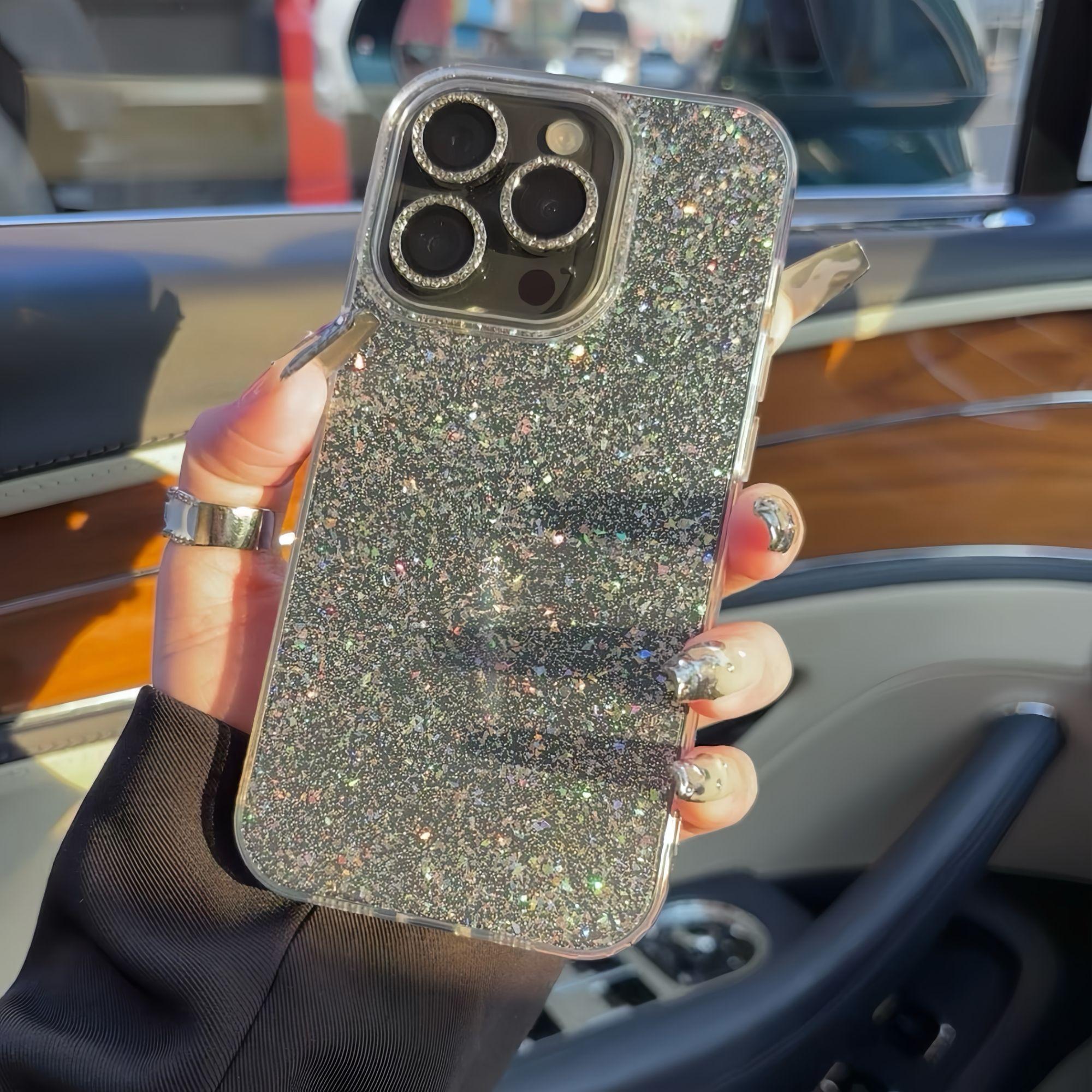 星空闪粉手机壳高级感滴胶硬壳