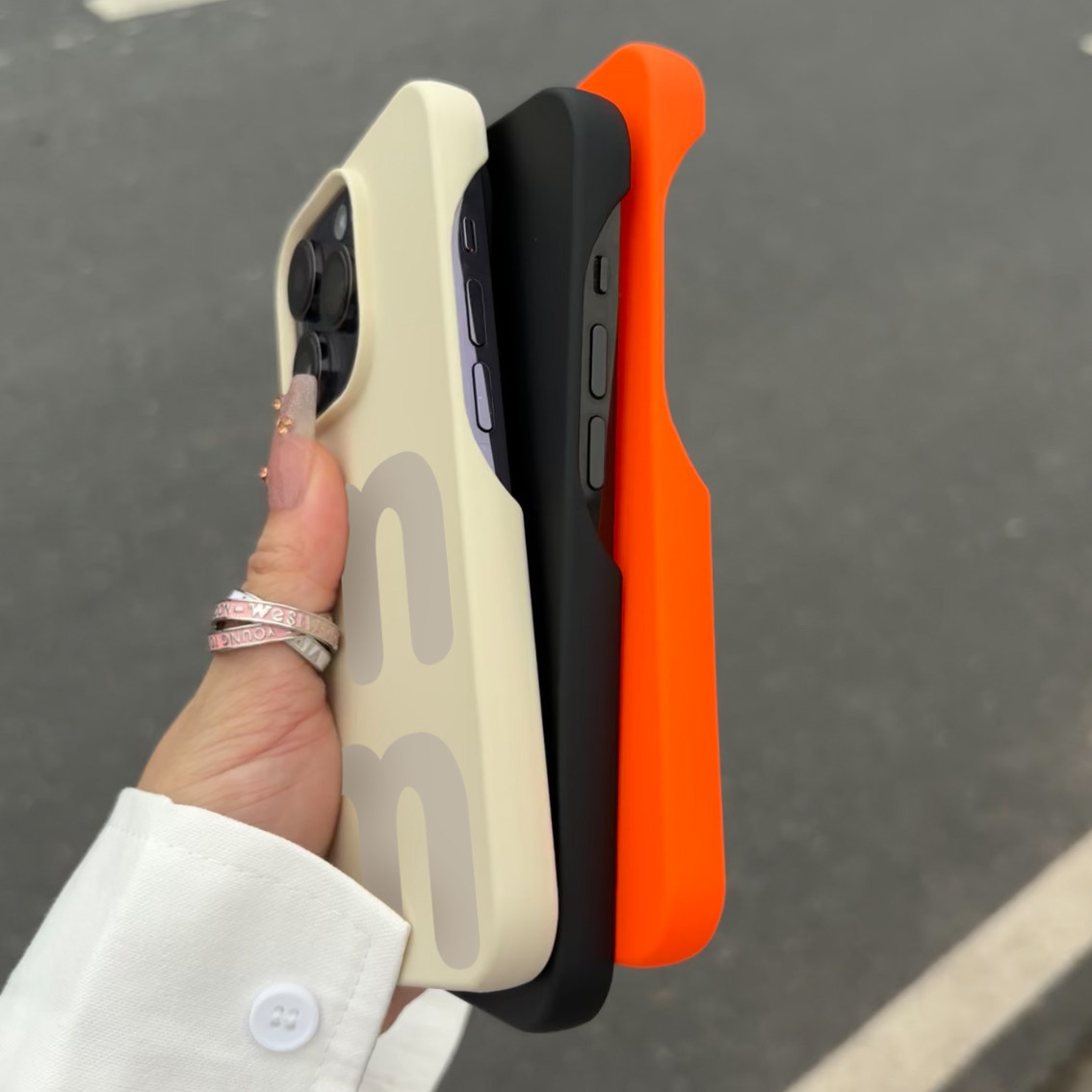 简约个性无边框半包手机壳防摔