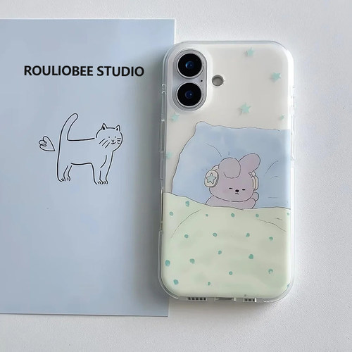 可爱小动物插画童趣手机壳防摔