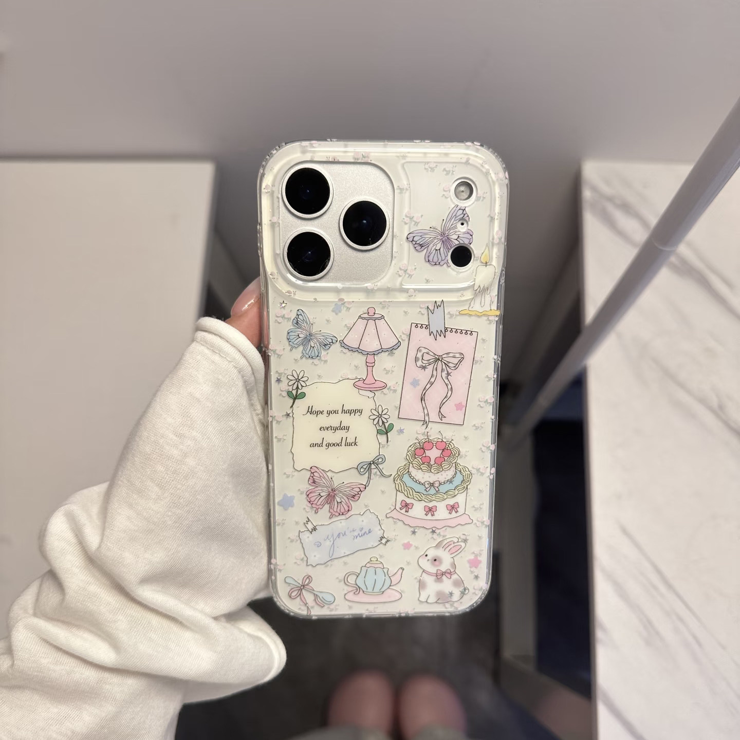 蝴蝶结蛋糕适用iPhone16pro手机壳苹果15promax卡通17华为mate60pro新款p70vivo小米15红米k80荣耀300oppo14