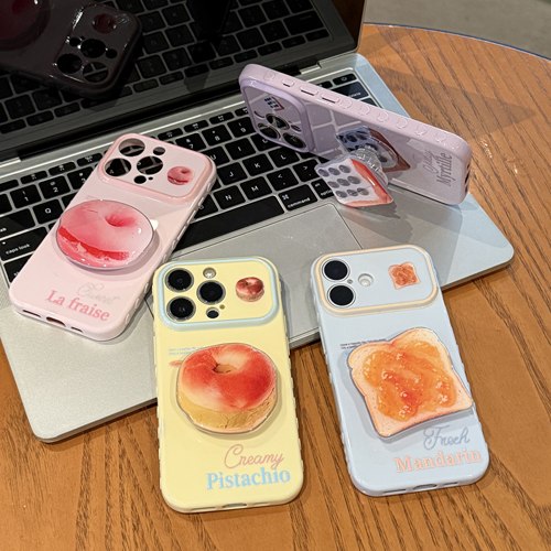 吐司面包适用iPhone16Promax手机壳苹果15华为mate80/p90小米17pro荣耀x70支架OPPOreno14红米k90全包VIVOs50