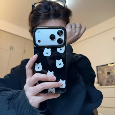 西高地小狗头像适用苹果16promax手机壳iphone14pro新款13promax卡通12日韩可爱11全包15防摔17pro黑色果冻壳