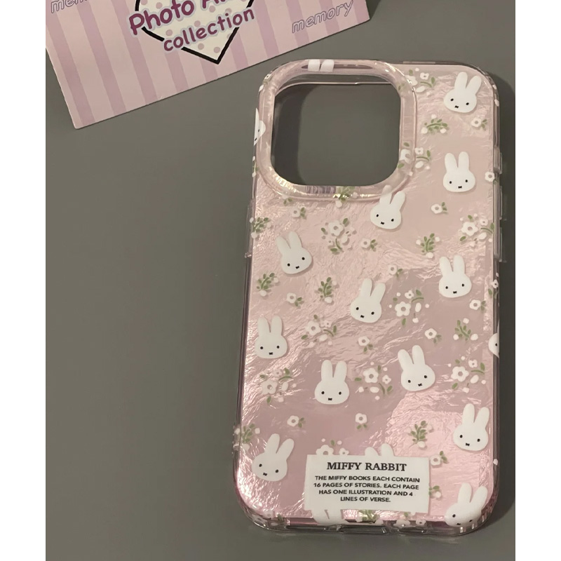 碎花兔兔适用苹果15promax手机壳iphone16pro可爱12华为mate60新款pura70/vivo小米14红米note13荣耀oppok70