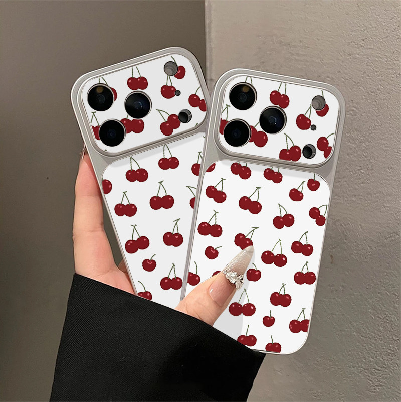 韩系满屏樱桃适用苹果17promax手机壳iPhone16/15华为p70小米17pro荣耀500全包OPPOfindx8红米k90创意VIVOs50
