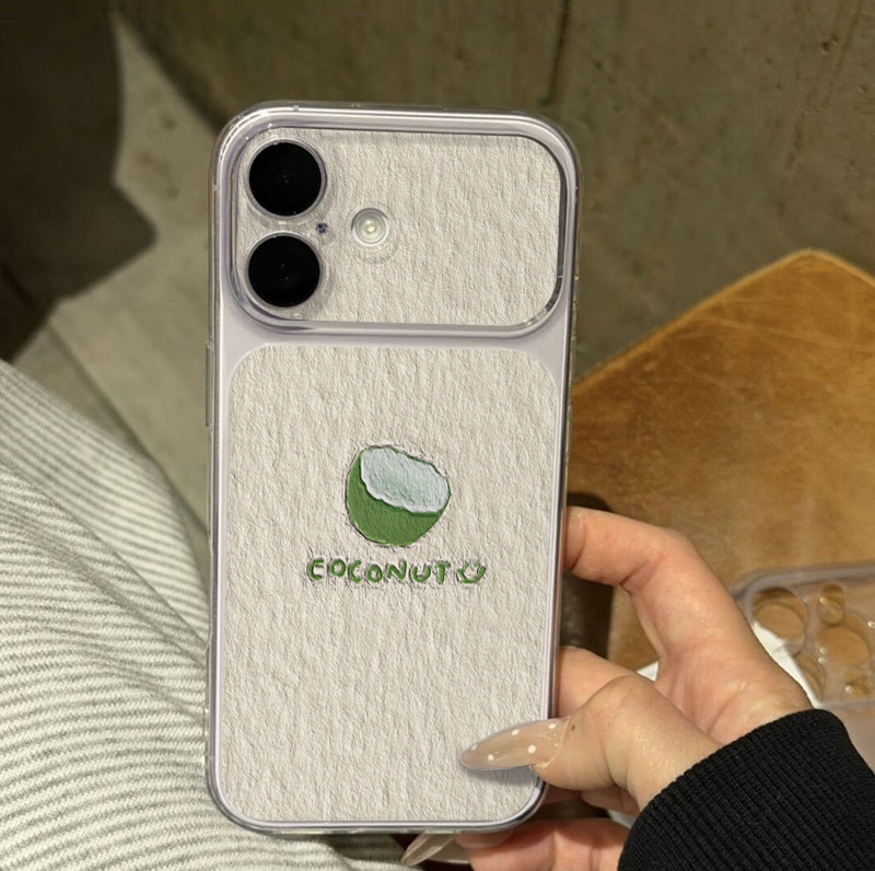 绿色椰子适用iPhone17promax手机壳15苹果16华为mate80卡通vivo小米17防摔14秒变壳oppofindx9红米k90荣耀500