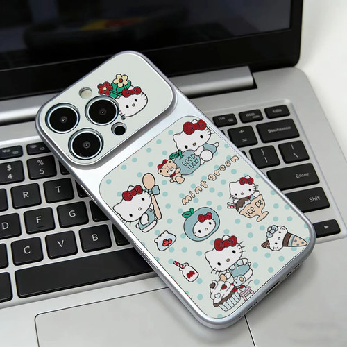 可爱波点猫咪适用苹果16promax手机壳mate70pro华为p80卡通OPPOReno15红米K90电镀壳VIVOs50小米17pro荣耀500