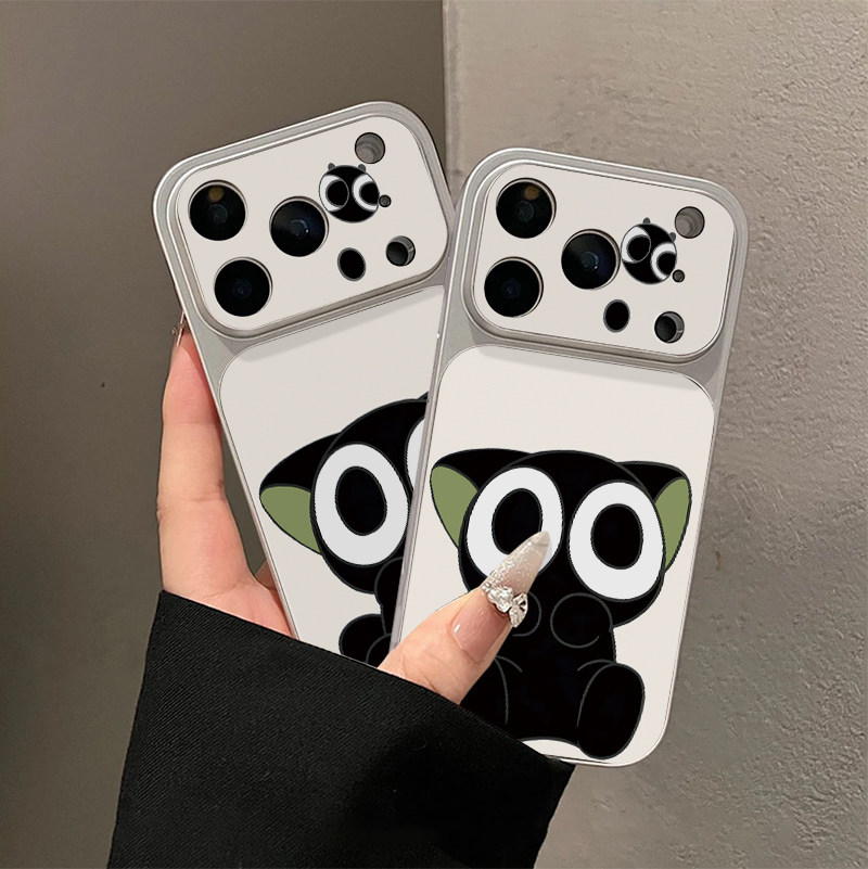 罗小黑适用iPhone17promax手机壳15苹果16华为p80卡通vivo小米17pto防摔oppofindx9电镀秒变13红米k90荣耀500