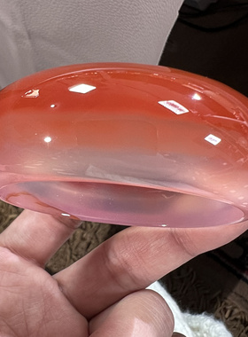 天然玛瑙手镯女款冰种红白渐变色玉髓镯子55.5-22.6-9送礼收藏