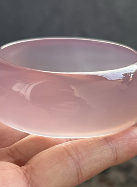 天然玛瑙手镯原色紫罗兰玉髓冰种荧光民族风59-26-9