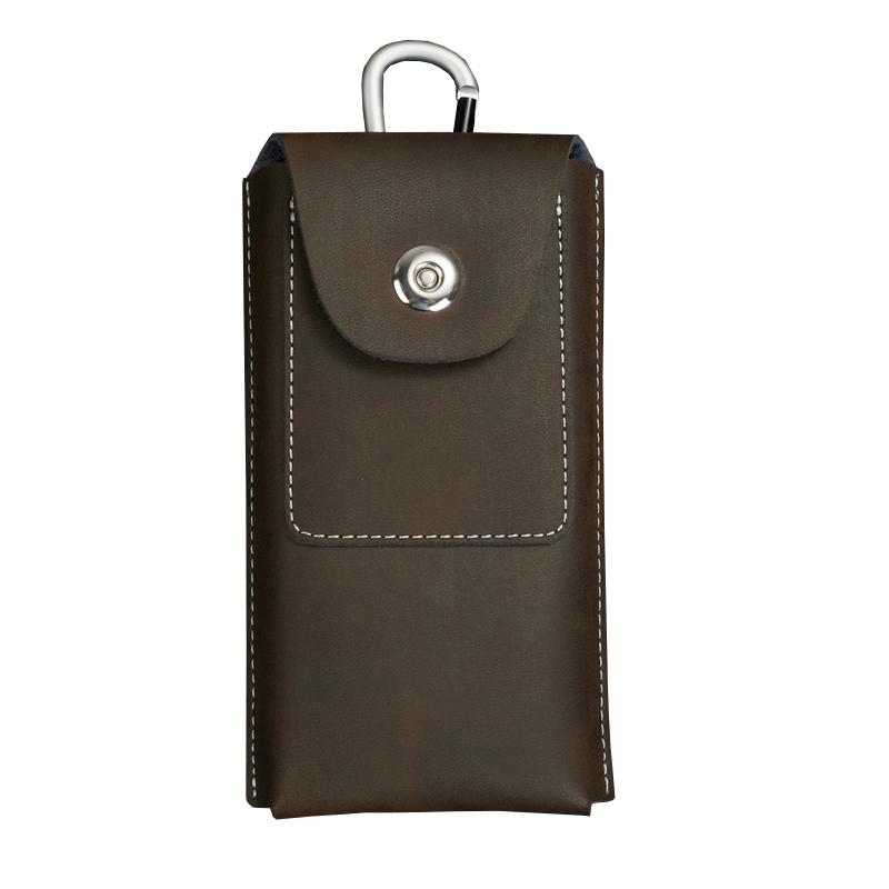 苹果适用于竖款牛皮手机包