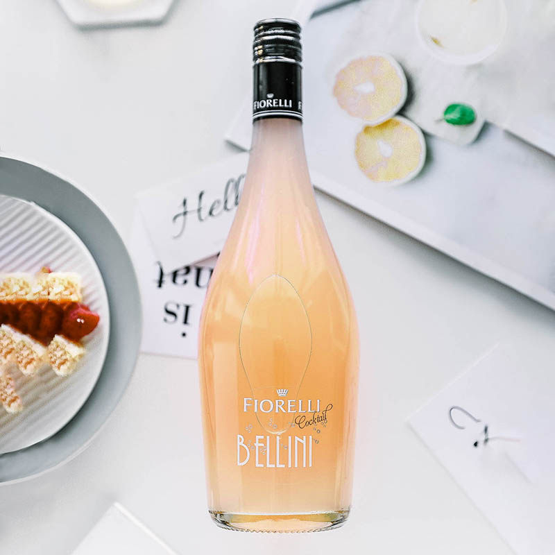 一瓶水蜜桃味风味贝利尼桃子酒丨意大利进口bellini 女士果味甜酒