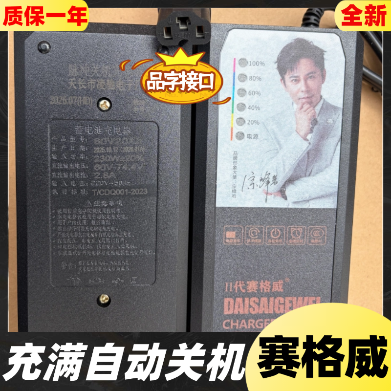 赛格威电动车充电器充满关机60V72V新款六灯脉冲铅酸品字T头接口
